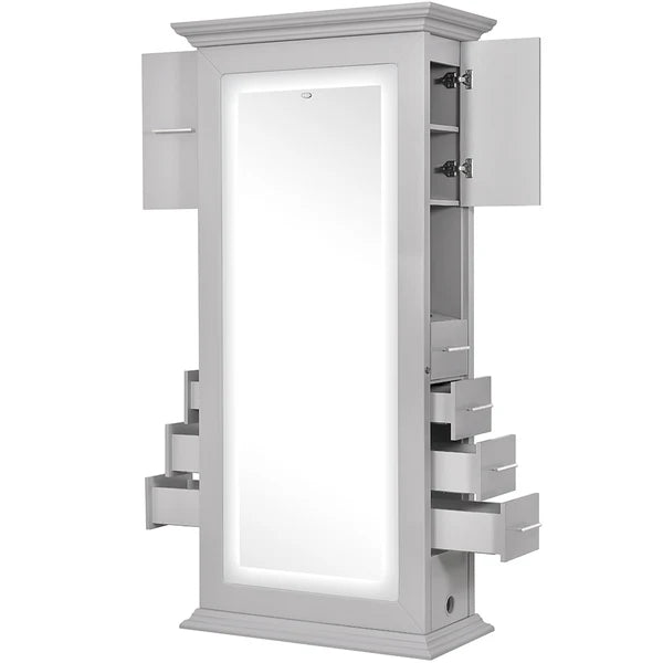 Adonis Double LED Lighted Salon Station