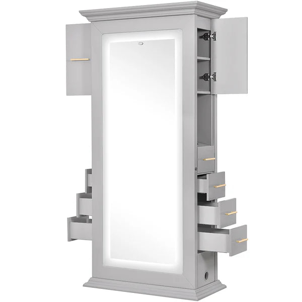 Adonis Double LED Lighted Salon Station