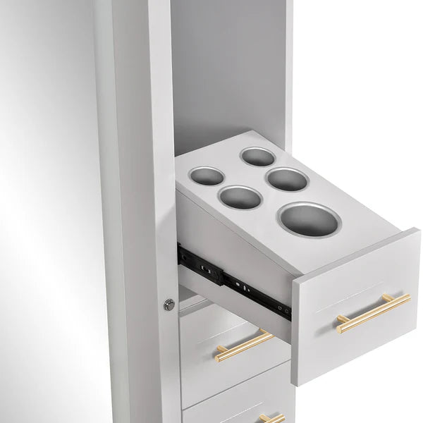 Adonis Single LED Lighted Salon Styling Station